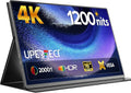 Monitor portátil UPERFECT de 16 pulgadas - pantalla LCD 4K 3840 x 2400 y 1200 nits - respuesta de 1 ms y FreeSync - USB C HDMI funda VESA y diseño ultrafino