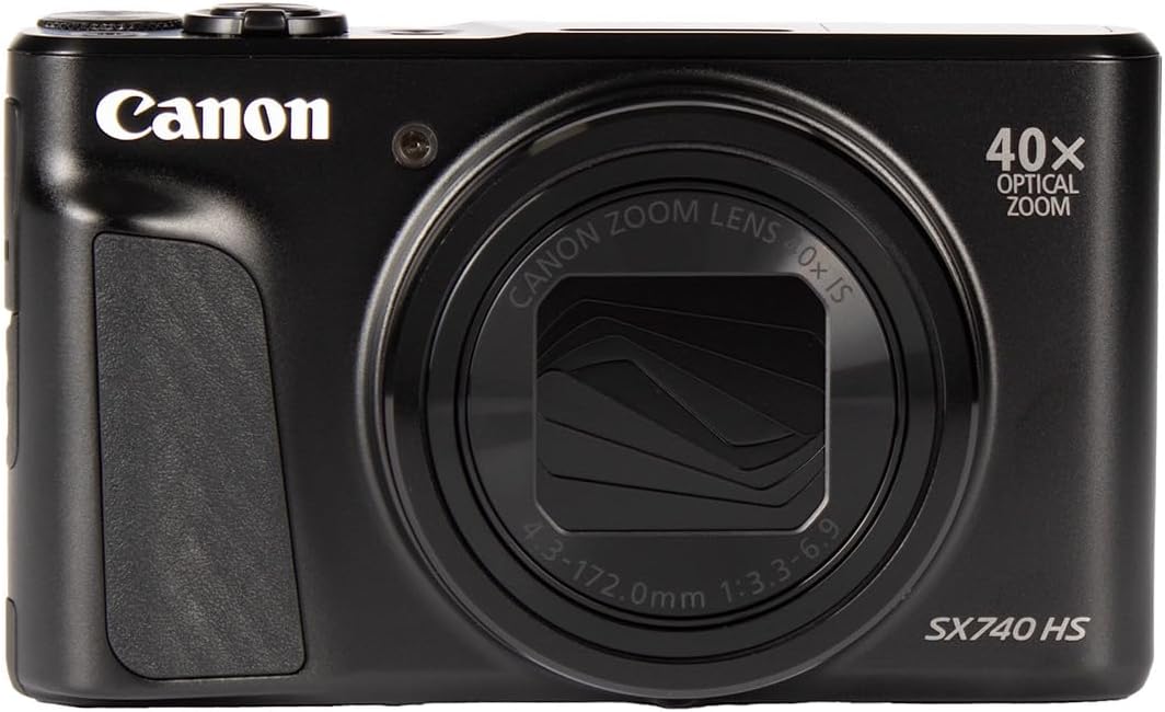 Canon PowerShot SX740 HS Lite Edition 20,3 MP - Zoom óptico 40x y vídeo 4K UHD - DIGIC 8 estabilización de 5 ejes y 10 fps - WiFi Bluetooth y pantalla abatible negra