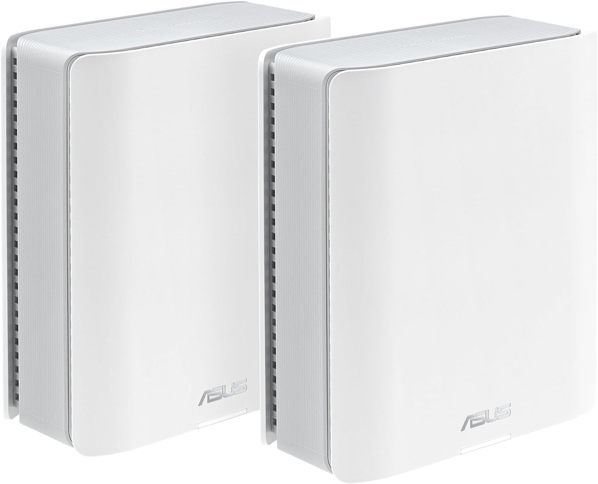 ASUS ZenWiFi BT8 sistema Mesh WiFi 7 - Tribanda con velocidad de hasta 14 Gbps - Dos puertos 2.5G y conexión móvil 4G 5G - Pack de dos unidades blancas
