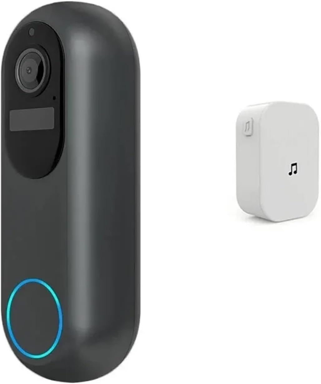 Videoportero doméstico OPTEPYOE - cámara de 1024p para vigilancia de entrada - audio bidireccional - variante europea con Bluetooth y cable de carga
