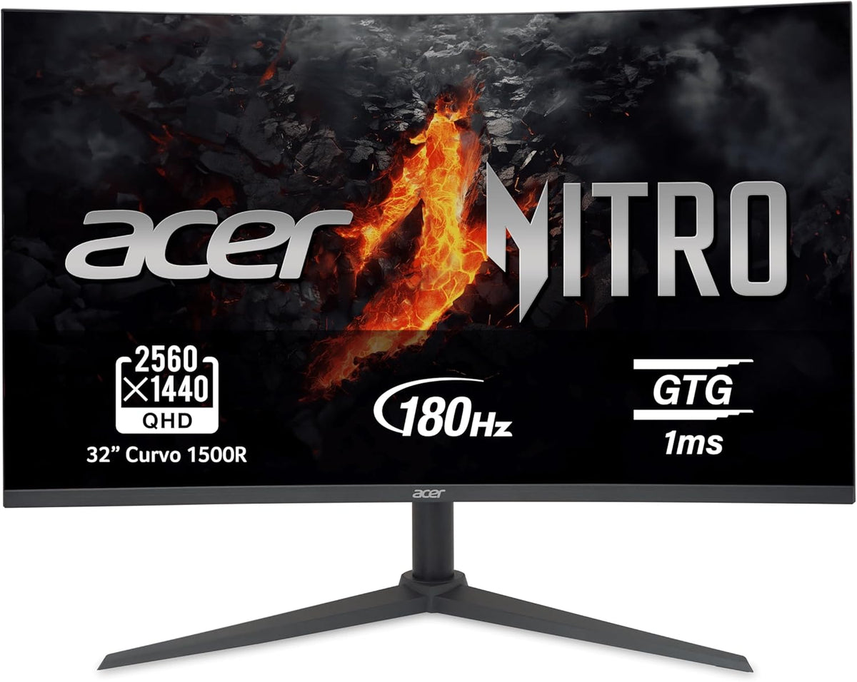 Monitor gaming Acer Nitro XZ320QU S3 de 31,5 pulgadas - resolución WQHD 2560 x 1440 - 180 Hz y respuesta de 1 ms VRB - FreeSync HDMI DisplayPort y altura ajustable