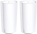 TP-Link Deco XE200 sistema Mesh WiFi 6E - AXE11000 tribanda para viviendas de hasta seis dormitorios - Puerto 10G y dos puertos Gigabit - Pack de dos unidades blancas