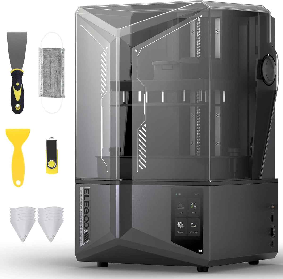 ELEGOO Saturn 4 Ultra Impresora 3D Resina MSLA - Impresión Inteligente Rápida con Monitorización AI y Control Remoto - Volumen de Impresión 218,88 x 122,88 x 220 mm