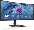 Monitor curvo Philips 346E2CUAE de 34 pulgadas - resolución Ultra WQHD 3440 x 1440 - curvatura 1500R y frecuencia de 100 Hz - Adaptive Sync HDMI y DisplayPort