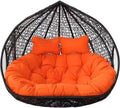Generic - Silla colgante doble XXL 51 x 43 pulgadas - Hamaca para 2 personas con cojín - Asiento exterior amplio para descanso y relajación