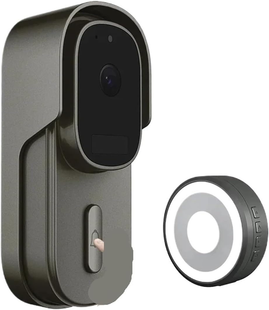 Timbre con vídeo OPTEPYOE - cámara gran angular de 170 grados - audio y vídeo bidireccional - conjunto con timbre y receptor Chime mediante Bluetooth