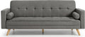 HOGAR24 ES 846 Sofá cama 3 plazas - Sistema de apertura clic clac con diseño moderno - 206 x 75 x 89 cm - Gris convertible y sin necesidad de montaje