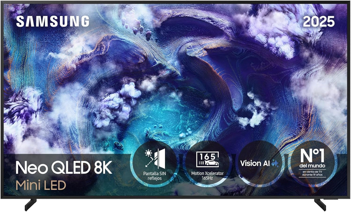 Samsung QN900F - Smart TV Neo QLED 65 pulgadas 8K Mini LED - Vision AI y pantalla Glare Free - Motion Xcelerator hasta 165 Hz y modo juego