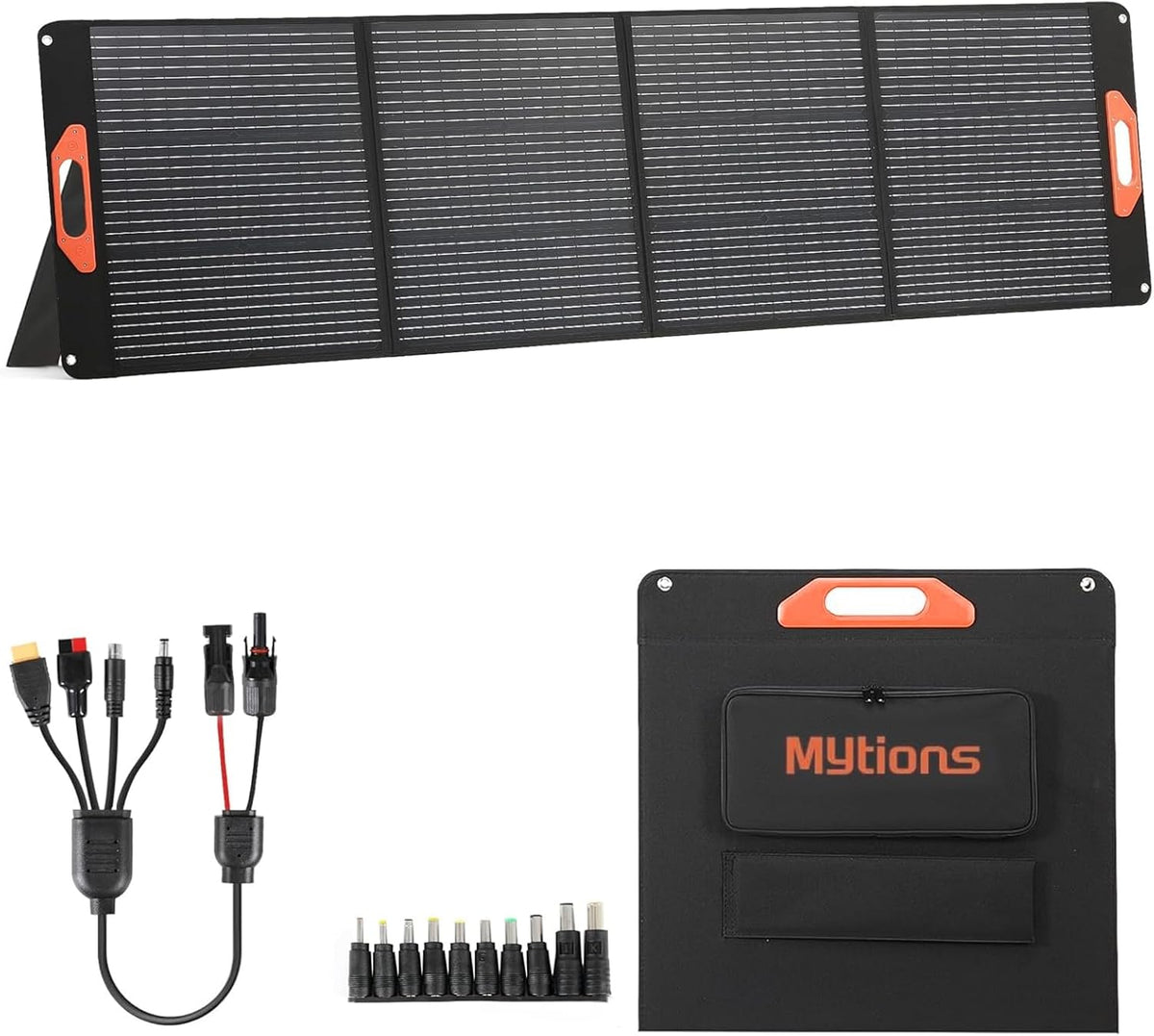 Panel solar portátil de 200 W - Alta eficiencia de 23,5 por ciento - Diseño resistente a la intemperie para centrales eléctricas - Compatible con Jackery EcoFlow Anker y más