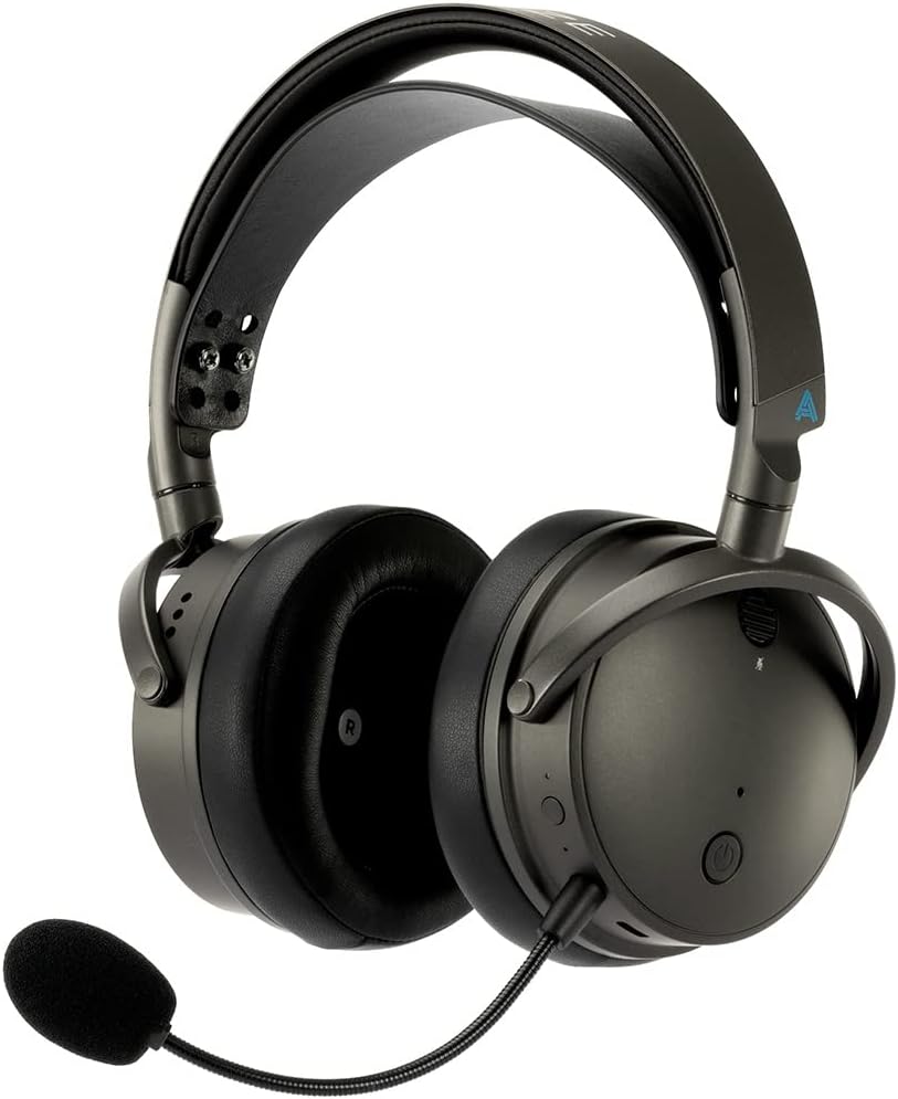Audeze Maxwell auriculares gaming para PlayStation - Diseño circumaural inalámbrico en color negro - Audio de hasta 96 kHz - Cancelación adaptable y conexión de 3.5 mm