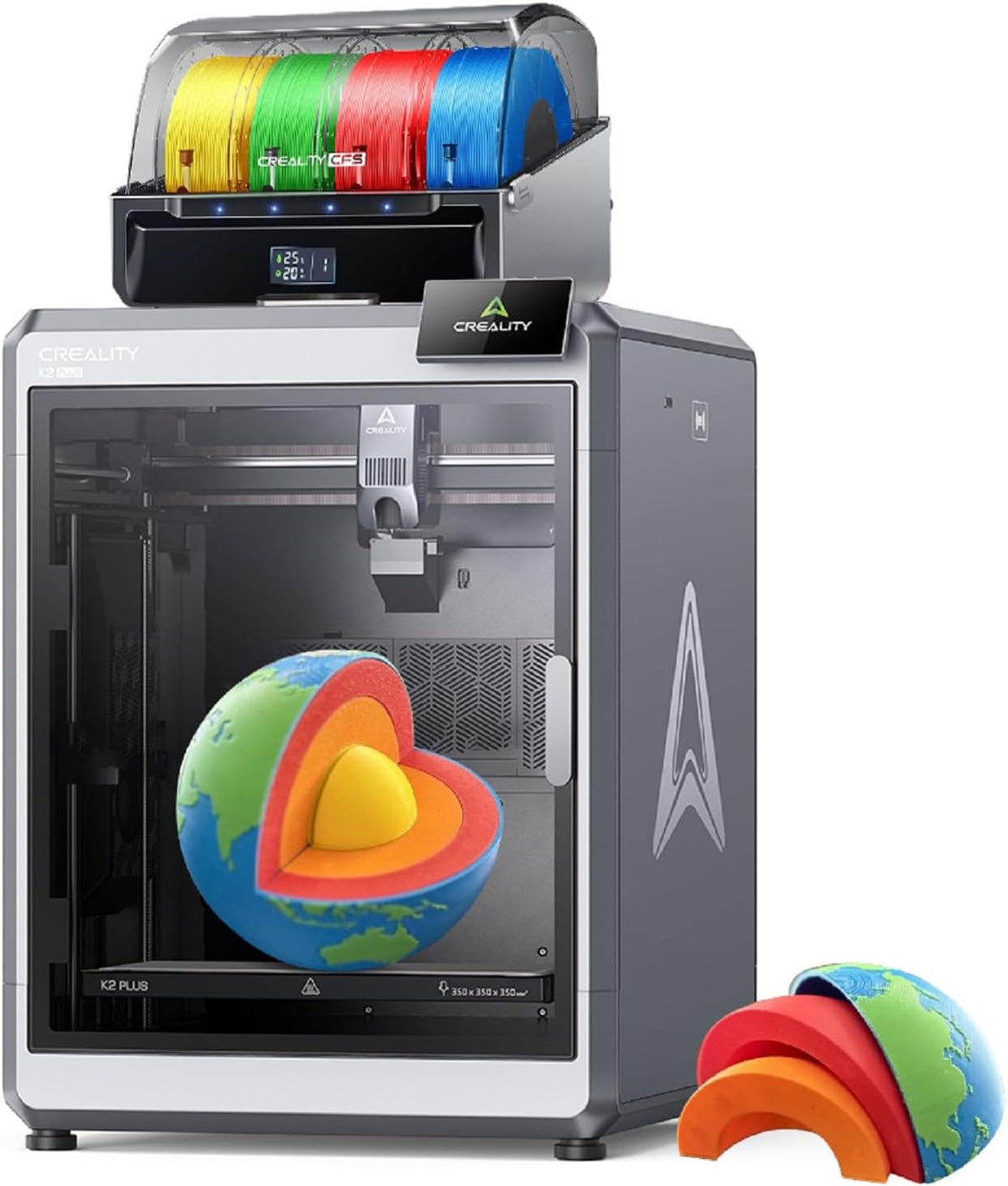 Creality K2 Plus Combo Impresora 3D Multicolor - Velocidad 600 mm s con CFS y Cámara Dual AI - Nivelación Automática y Volumen de Impresión 350 x 350 x 350 mm