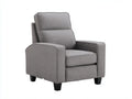 Sillón tapizado 92x87x99 cm - gris y negro - brazos cuadrados para salón