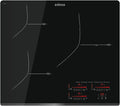 Edesa EIMS 6330 B placa de inducción - Tres zonas con potencia de 2700 W - Multi Slider Touch y nueve niveles - Booster temporizador y biselado frontal