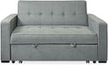 amuéblate online Lite sofá cama 2 plazas - Diseño moderno con reposabrazos - Asiento de 52 cm y carga máxima de 240 kg - Gris 167 x 90 x 96,5 cm