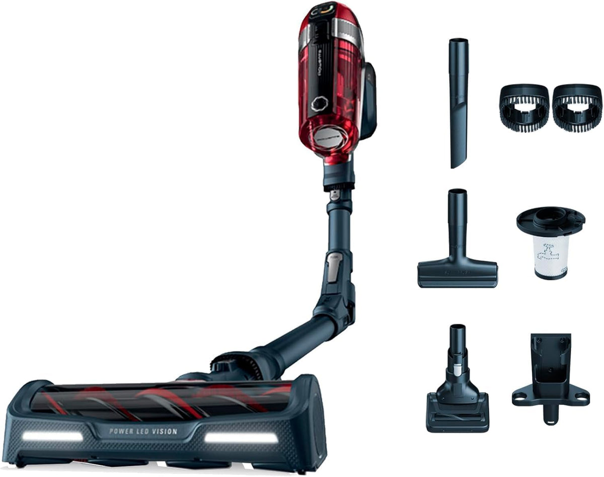 Rowenta X Force Flex 11.60 Animal Care RH9878 - Aspiradora sin cable de 300 W - Tubo flexible y filtración avanzada - Depósito de 0.9 litros con accesorios para mascotas