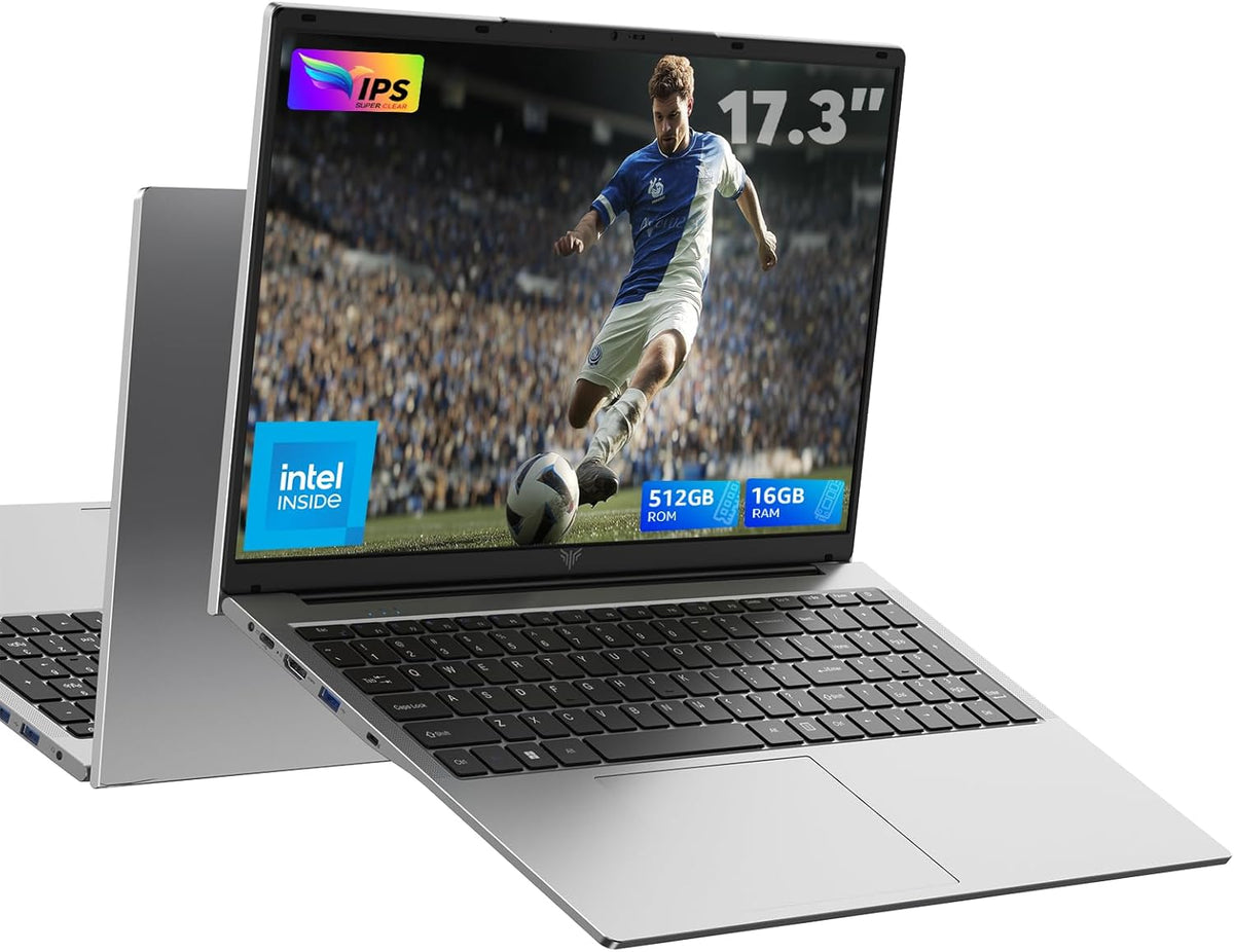 ACEMAGIC AX17 portátil 17,3 pulgadas - Procesador N95 4 núcleos hasta 3,4 GHz y 16 GB DDR4 - SSD 512 GB ampliable a 2 TB - WiFi Bluetooth 5.0 batería 6000 mAh plata