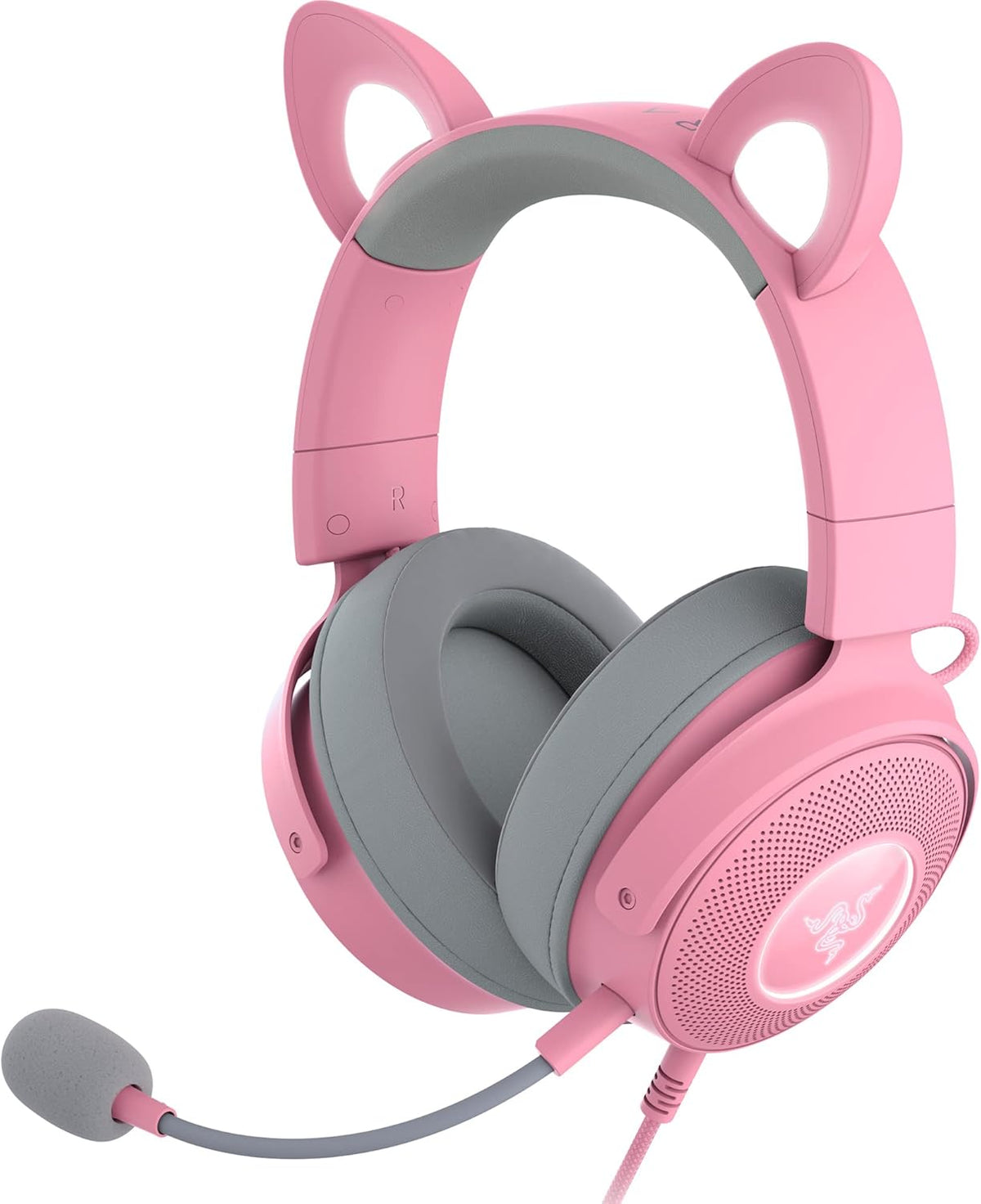 Auriculares gaming Razer Kraken Kitty V2 Pro - circumaurales con cable en color rosa - jack de 3,5 mm para juegos y comunicación - diseño para usuarios adultos