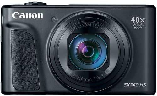 Canon PowerShot SX740 HS cámara digital compacta - Sensor CMOS y zoom óptico de 40 aumentos - Distancia focal máxima de 960 mm - Estabilización óptica y color negro