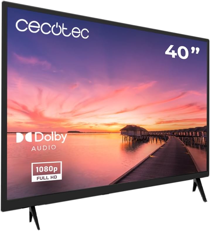 Cecotec 0 Series 0040 TV LED 40 pulgadas - Full HD 1080p a 50 Hz - Dolby con altavoces 16 W - Triple HDMI doble USB y sintonizador DVB T T2 C S S2