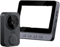 Videoportero OPTEPYOE 2.4G - pantalla IPS de 4,3 pulgadas y cámara de 1024p - intercomunicador bidireccional - acabado negro con Bluetooth