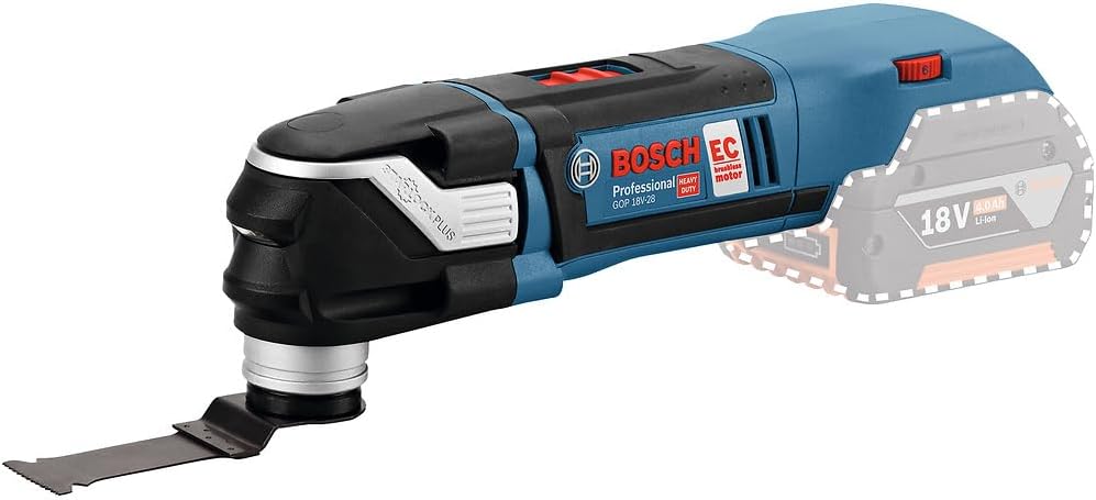 Bosch Professional GOP 18V-28 - Multiherramienta inalámbrica 18 V - 8000 a 20000 opm StarlockPlus - Hoja BIM para madera y metal sin batería