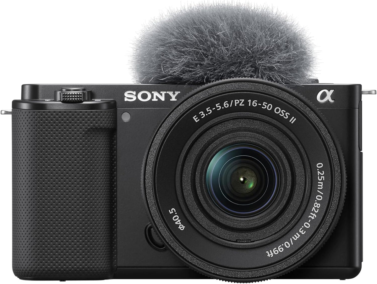 Sony Alpha ZV-E10K Cámara mirrorless APS C - Sensor de 24 MP con objetivo Power Zoom 16 a 50 mm F3.5 a F5.6 II - Vídeo 4K y Eye AF en tiempo real - Negro para vlogging