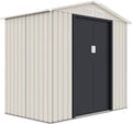 Habitat et Jardin Nebraska Caseta Metálica de Jardín Beige Gris Antracita - Cobertizo Exterior 2,70 m2 - Almacenamiento de Herramientas