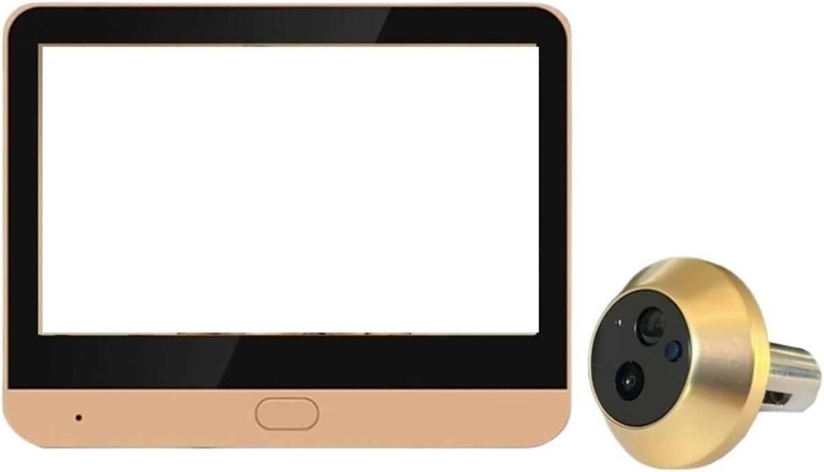 OPTEPYOE videoportero con acabado dorado - Vídeo Full HD 1080p y memoria de 32 GB - Audio unidireccional con micrófono integrado - Bluetooth y cable de carga