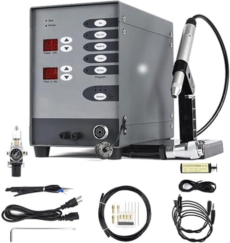 Kit automático de soldadura por puntos - Corriente ajustable de 100 a 600 A - Para oro aluminio titanio y reparación de metales - Equipo para joyería y ortodoncia