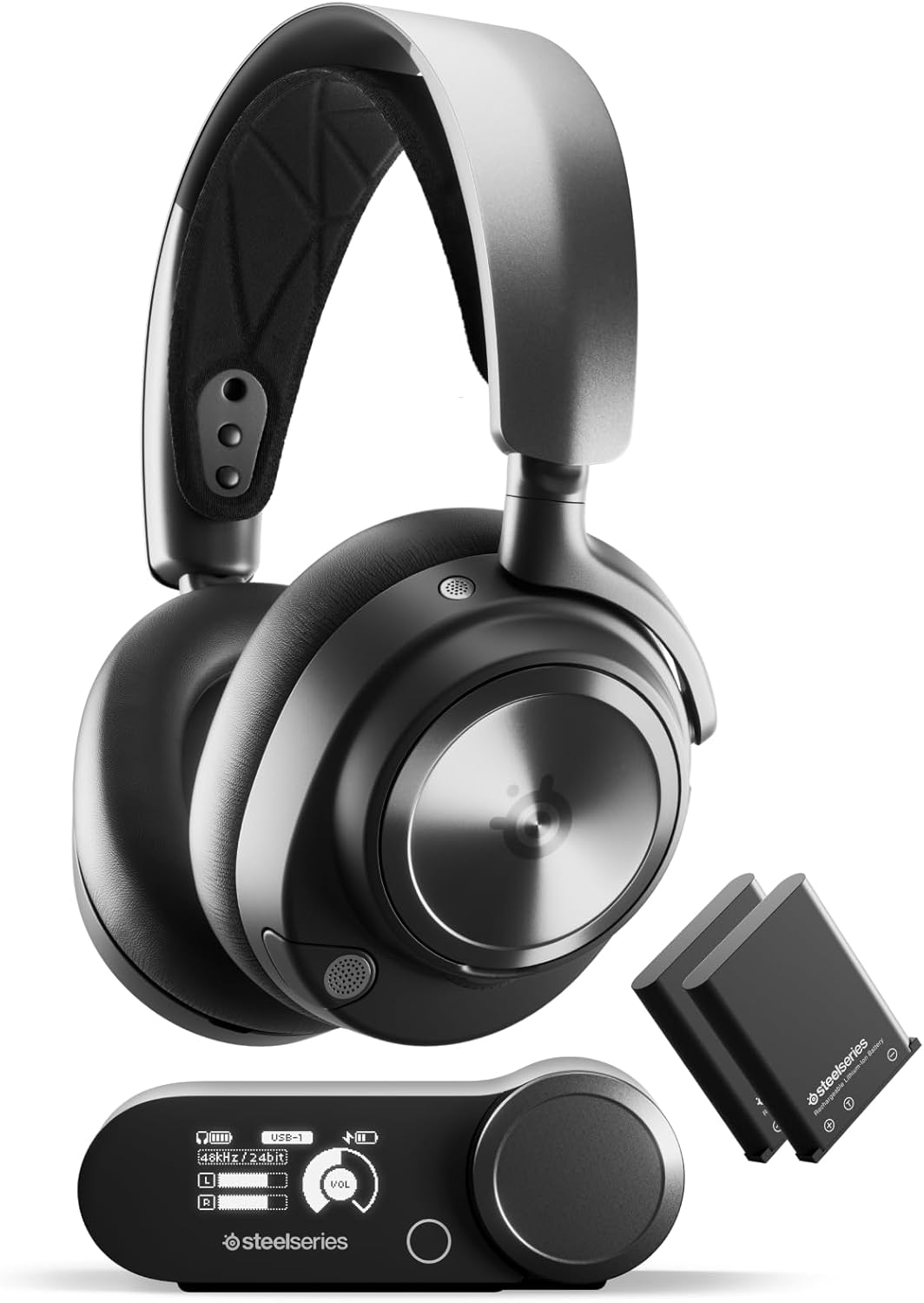 Auriculares gaming SteelSeries Arctis Nova Pro - inalámbricos multisistema en negro - ANC y controladores magnéticos de neodimio - Infinity Power System