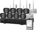 NIVIAN kit profesional de videovigilancia WiFi - Ocho cámaras IP SuperHD de 3 MP - Grabador de 16 canales con disco de 2 TB - Detección humana IA y audio bidireccional