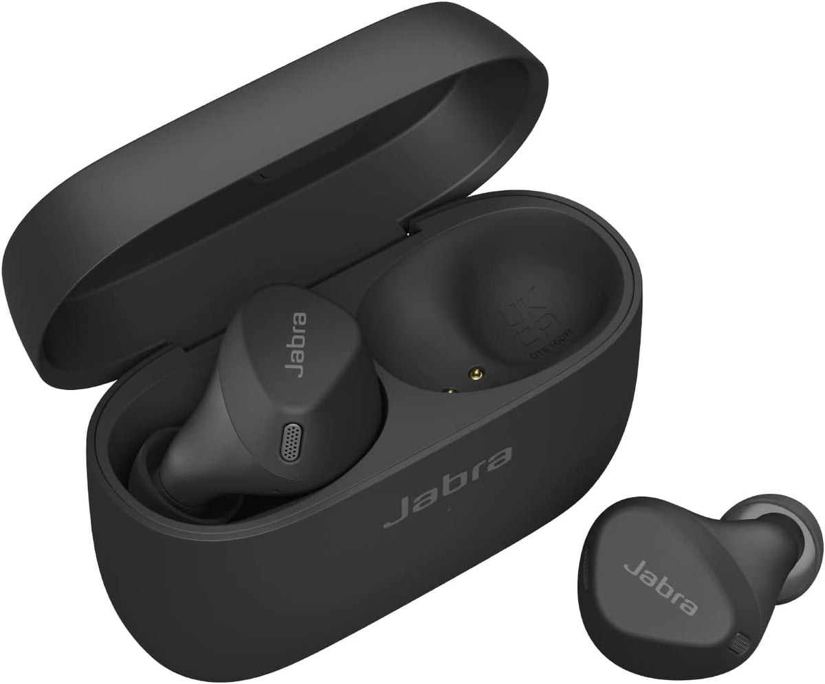 Auriculares Jabra Elite 4 Active - intraurales True Wireless Bluetooth en negro - ajuste deportivo seguro con cuatro micrófonos - tres tamaños de geles incluidos