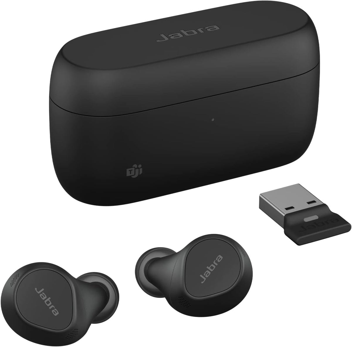 Auriculares Jabra Evolve2 Buds - intraurales Bluetooth inalámbricos en negro - cancelación activa de ruido y cuatro micrófonos - MultiSensor y certificación MS Teams