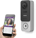 WelcomeEye Link videoportero inalámbrico - Batería recargable para uso exterior - Visión nocturna y conexión HomePlug - Control desde smartphone con Alexa