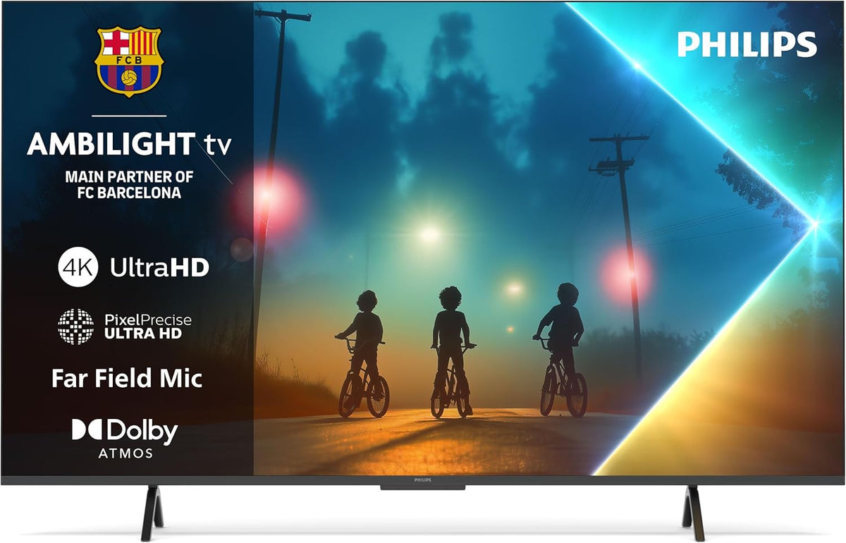 Philips Ambilight 43PUS8200 Smart TV 43 pulgadas - 4K LED con Titan OS y Pixel Precise Ultra HD - Dolby Atmos y Ambilight - Alexa Google Assistant WiFi HDMI USB