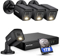 ANNKE kit de videovigilancia exterior - Cuatro cámaras Full HD 1080p con protección IP66 - DVR 3K Lite de 8 canales - Disco de 1 TB y visión nocturna de 30 m