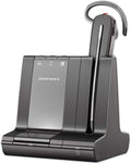 Auricular Plantronics Savi 8240 renovado - sistema mono inalámbrico en color negro - cancelación activa de ruido y Bluetooth - micrófono con cable funda y manual