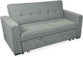 Homey Aron Sofá cama 2 plazas - Diseño moderno con reposabrazos y asiento de 56 cm de profundidad - 167 x 90 x 96,5 cm - Gris con capacidad máxima de 240 kg