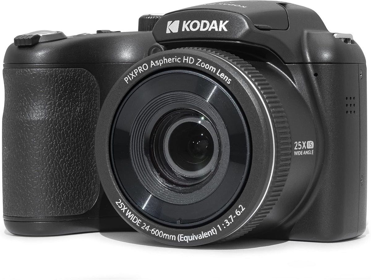 KODAK PIXPRO Astro Zoom AZ255 cámara bridge - Sensor BSI CMOS de 16 MP y vídeo Full HD 1080p - Zoom óptico de 25 aumentos y gran angular de 24 mm - Pantalla LCD de 3 pulgadas negra