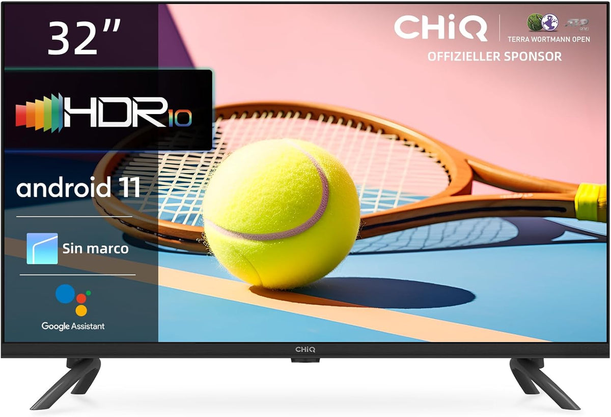 CHiQ L32G7L Smart TV LED 32 Pulgadas 80 cm - Android 11 Frameless TV Netflix Prime Video YouTube HDR10 Chromecast Google Assistant