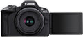 Canon EOS R50 Cámara mirrorless APS C - Sensor CMOS de 24,2 MP con objetivo RF S 18 a 45 mm F4.5 a F6.3 IS STM - Vídeo 4K 30 fps y Dual Pixel CMOS AF II - Pantalla táctil negra