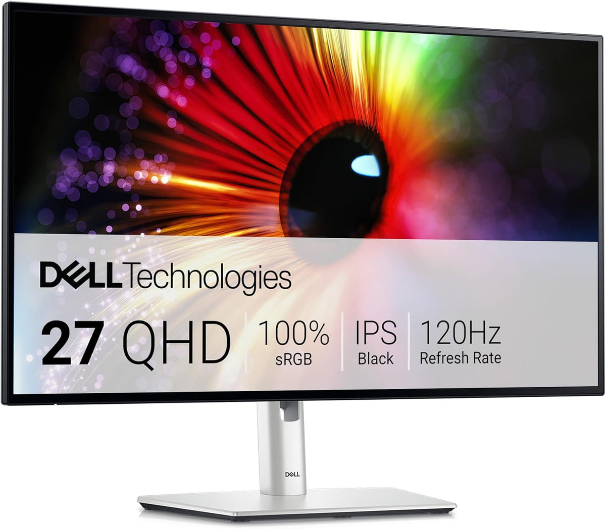 Monitor profesional Dell UltraSharp U2724D de 27 pulgadas - resolución QHD 2560 x 1440 con IPS Black - 120 Hz y cobertura DCI P3 del 98 por ciento - USB C DisplayPort y HDMI