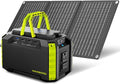 MARBERO generador solar portátil con panel de 30 W - Capacidad de 150 Wh para energía móvil - Recarga mediante batería solar o CA - Para camping autocaravana pesca y emergencias