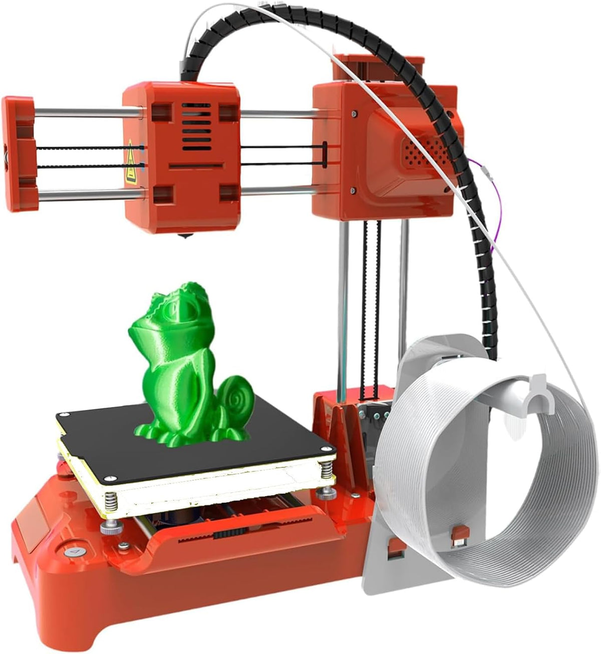 Mini Impresora 3D Roja de Escritorio - Plataforma Extraíble con Impresión de Una Tecla - Calentamiento Uniforme para Niños Educación y Regalo Creativo