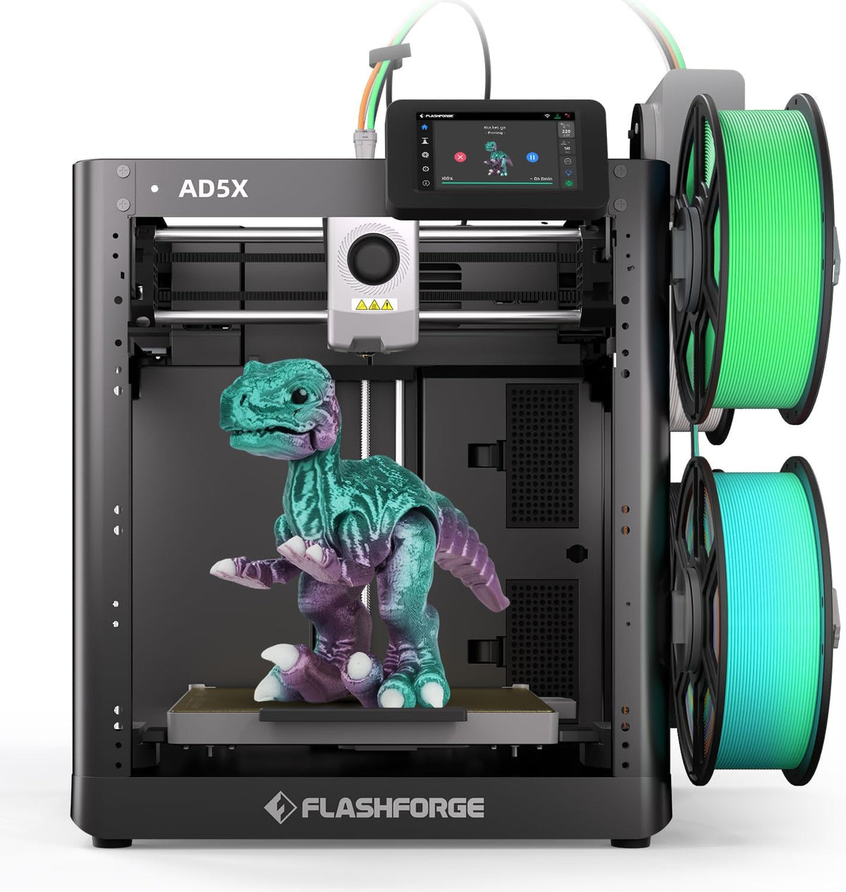 Flashforge AD5X Impresora 3D multimaterial - Multicolor FDM a 600 mm-s con sistema IFS - Calibración automática y respaldo de filamento - Compatible con PLA TPU PETG y fibra