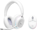 Combo gaming Logitech G735 y G705 - auriculares inalámbricos con micrófono y ratón - iluminación RGB LIGHTSYNC - Bluetooth para PC Mac y portátil en blanco Mist