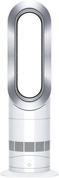 Calefactor ventilador Dyson Hot Cool Jet Focus AM09 - diseño 2 en 1 blanco y plata - potencia de 2000 W con flujo de aire - formato de suelo independiente para calentar y refrescar