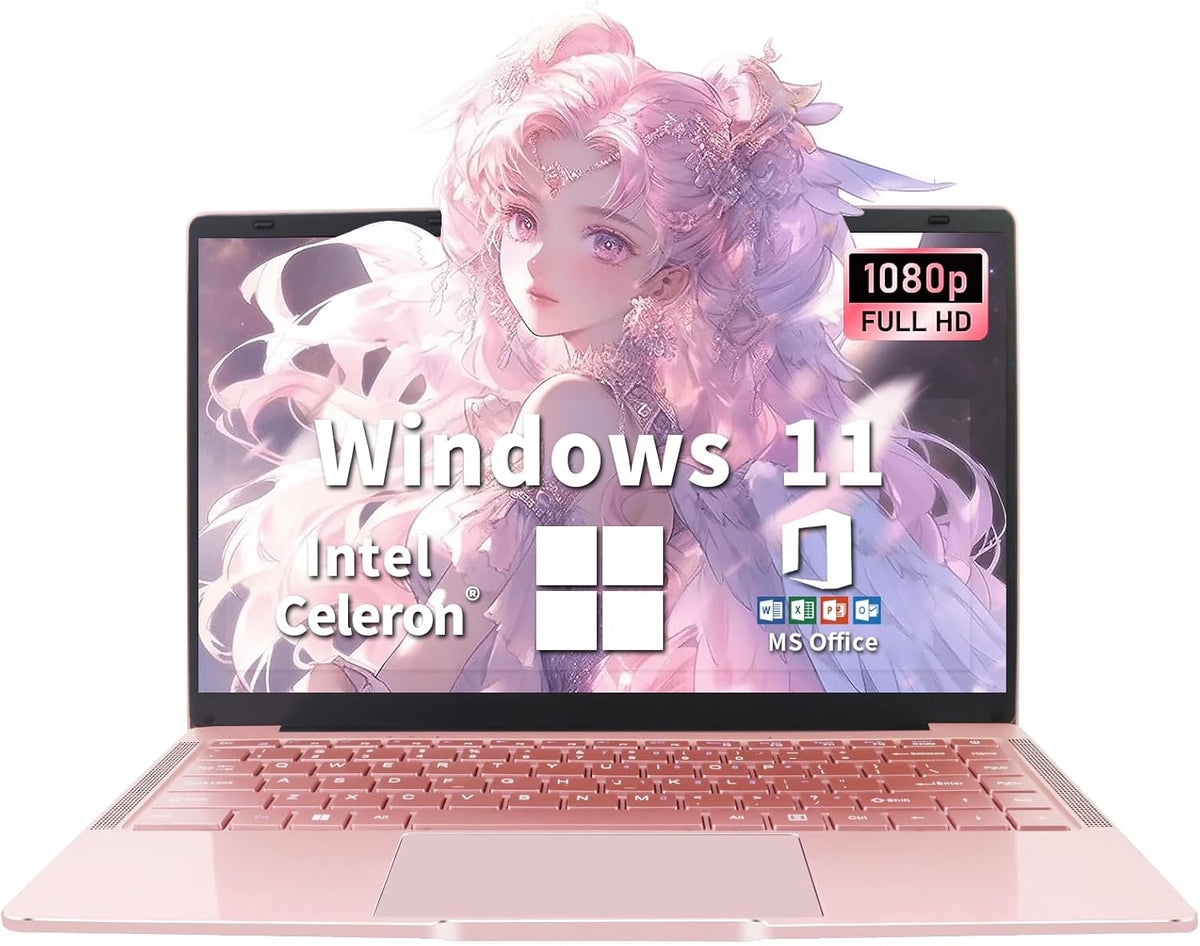 Portátil ultradelgado 14 pulgadas - Celeron N4120 hasta 2,6 GHz con 8 GB DDR4 y SSD de 256 GB - Pantalla IPS Full HD 1920 x 1080 - USB 3.0 y acabado oro rosa