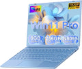 NOTODD N700 Portátil 14,1 pulgadas - Celeron N5095 con 8 GB RAM y SSD de 256 GB - Pantalla FHD 1920 x 1200 y expansión mediante tarjeta - Windows 11 WiFi 5 en azul