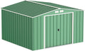 Duramax Eco 10X8 Caseta de Jardín Metálica Verde - Cobertizo Exterior de Almacenamiento - Acero Aleado Resistente al Agua